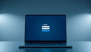 Atera login interface showing secure authentication process on a laptop.