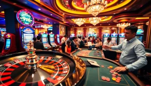 Experience thrilling gameplay at kuwin 1 with vibrant casino tables and lively interaction.