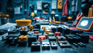 Explore various automotive fuses and relays at https://bezpieczniki24.pl in an organized workshop setting.