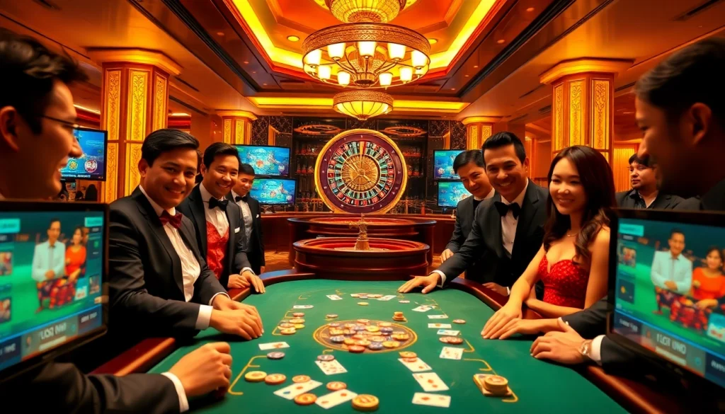 Experience high-stakes excitement at nhà cái sunwin with vibrant poker games and digital betting interfaces.
