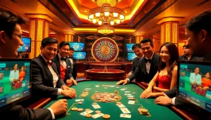 Experience high-stakes excitement at nhà cái sunwin with vibrant poker games and digital betting interfaces.