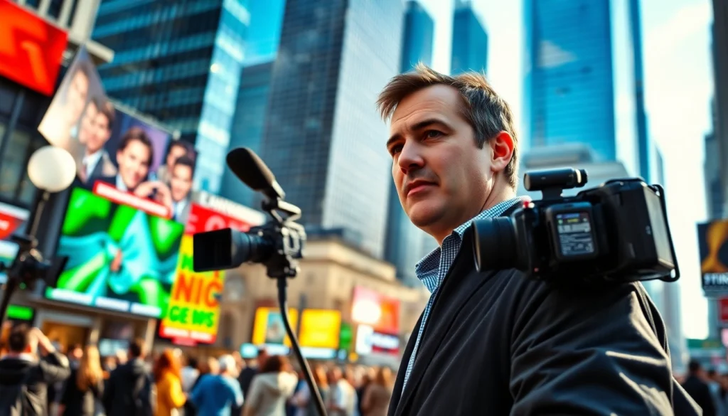 Cover breaking news with dynamic visuals at https://news-parade.com.ua showcasing vibrant urban life.