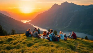 Travelers experiencing freedom and adventure at https://fernweh-abenteuer.de with breathtaking landscape.