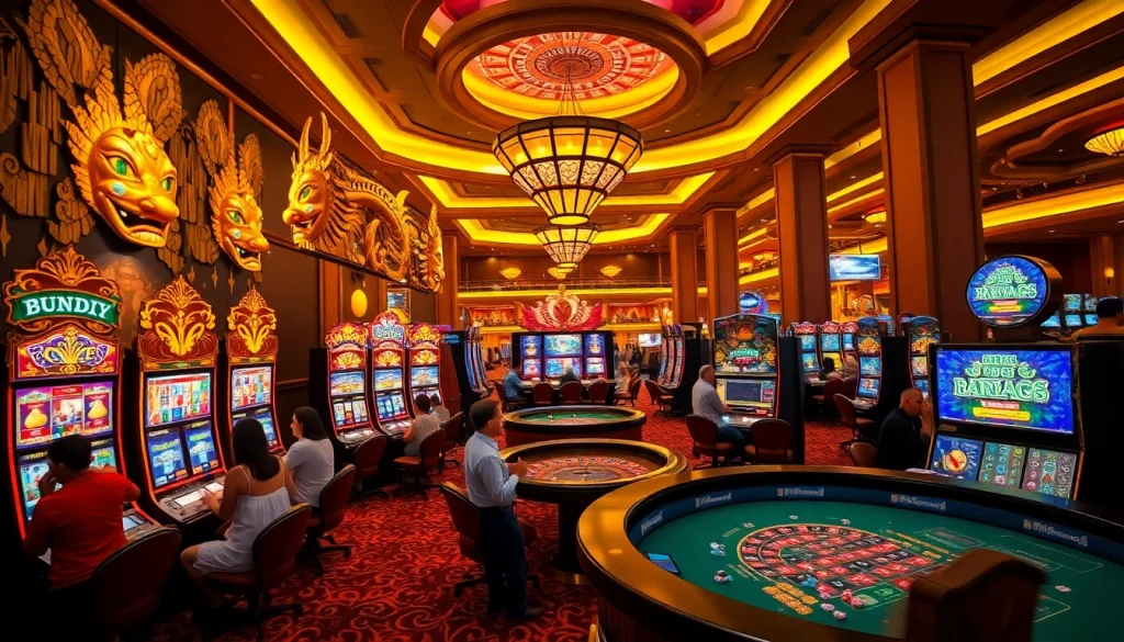 Experience thrilling wins at Raja Barong's luxury casino with vibrant slot machines and immersive gameplay.
