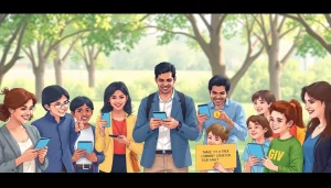 Engaging scene of cryptocurrency donations showcasing community members joyfully participating in crypto currency donations.