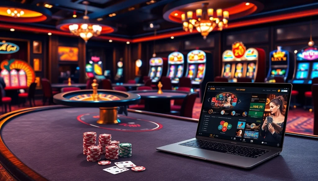 Experience thrilling action at UU88 with luxurious casino games and vibrant gambling elements.