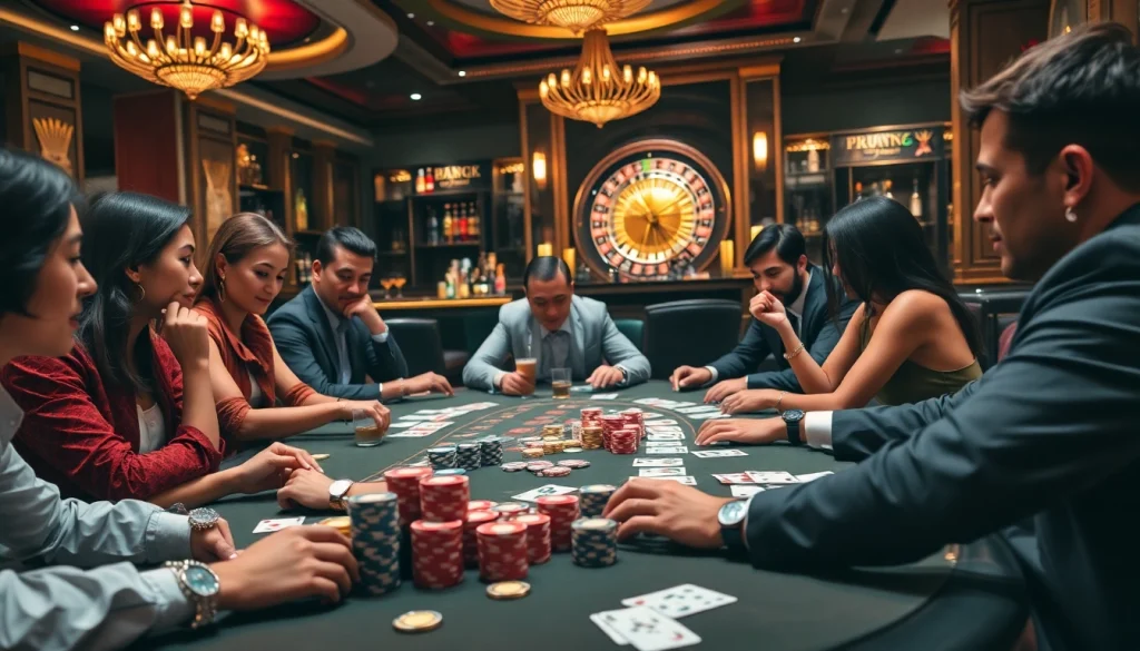 Join the excitement at https://xx88.pizza/ with a vibrant poker game scene filled with colorful chips.