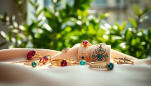 Showcase exclusive handcrafted jewelry from https://valenciakey.es displayed luxuriously.