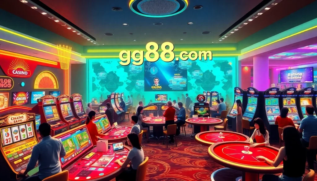 Experience the vibrant online gaming atmosphere at gg88.com with diverse players and exciting games.