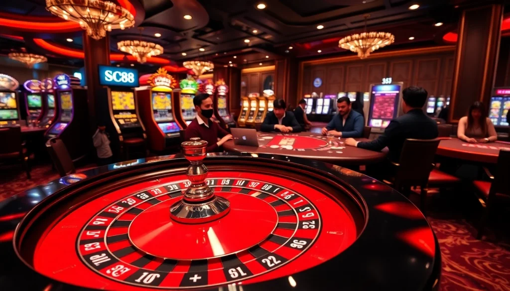 Experience the excitement of SC88 with sleek casino tables and dynamic gaming action.