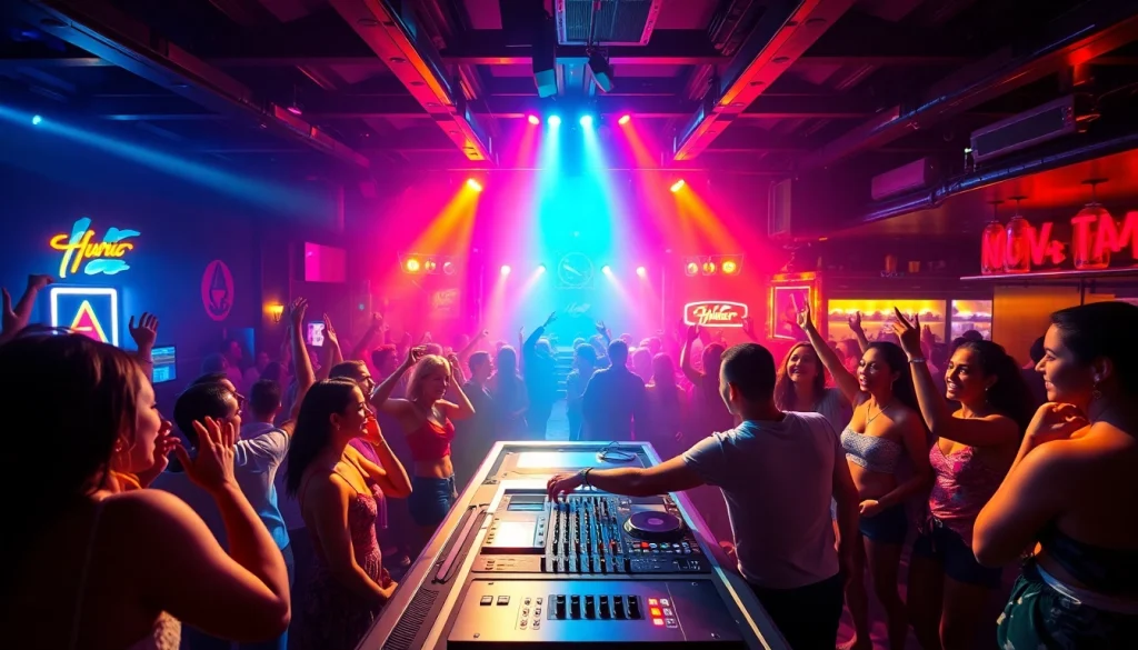 Experience the energy of Puerto Rico dance clubs with lively dancers at a vibrant nightclub.