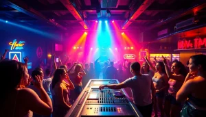 Experience the energy of Puerto Rico dance clubs with lively dancers at a vibrant nightclub.