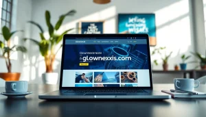 glownexis.com을 통한 전문 웹사이트 디자인을 강조하는 이미지입니다.