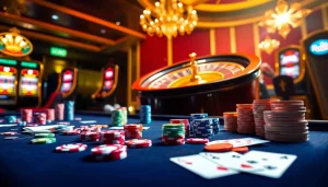 Players enjoying thrilling games at Babu88.global's vibrant casino atmosphere, showcasing poker and roulette.