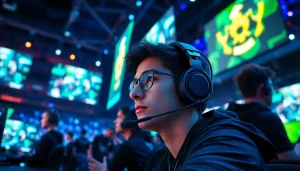 Engage with the latest updates at https://www.gamelevate.com showcasing an intense esports gaming moment.