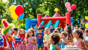 Children engaging in fun activities at https://www.tcspecialentertainment4u.com party event, showcasing joy and entertainment.