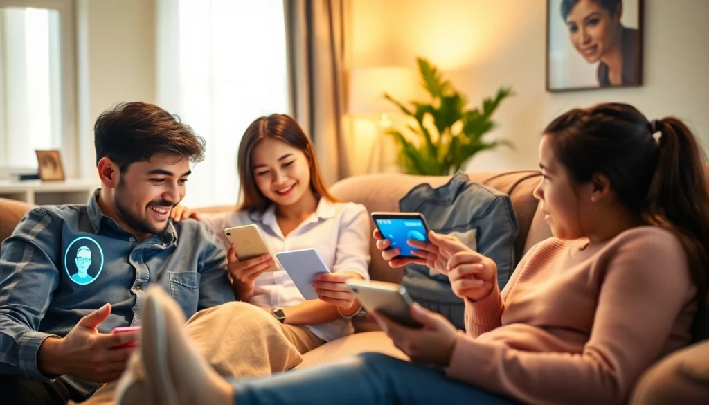 Enhance your digital safety with https://auhra.se, featuring a family utilizing secure devices together.