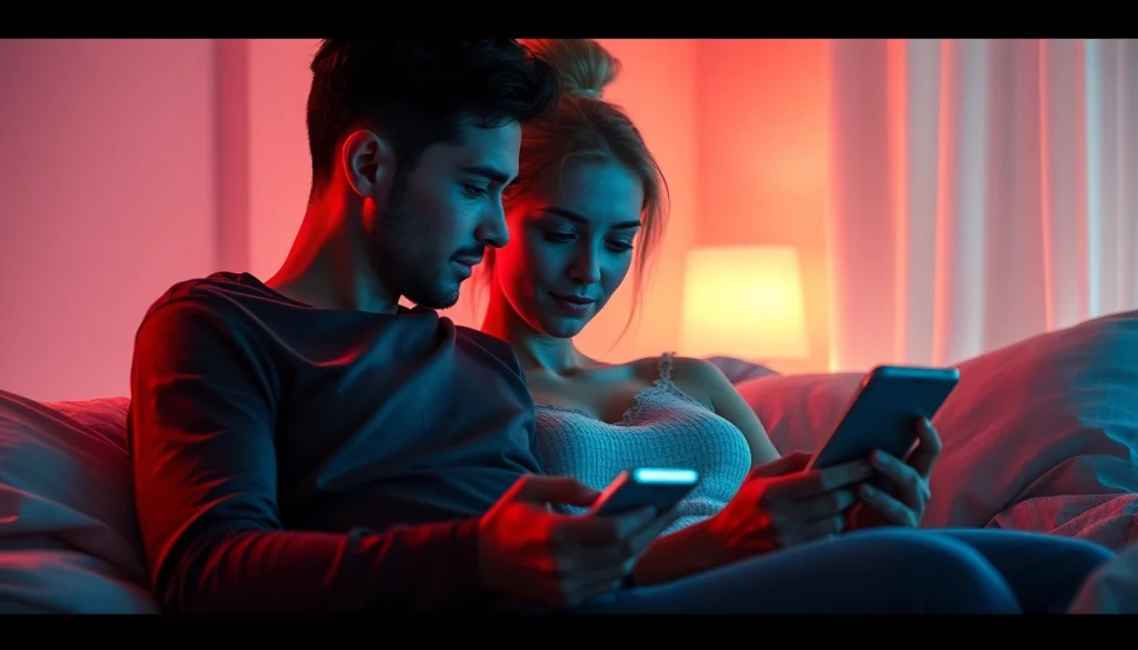 Discover AI sex technology enhancing intimate relationships in a cozy, modern setting.