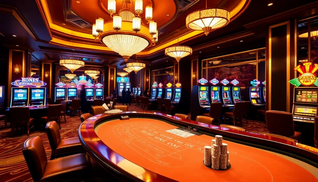 Experience the thrill of gambling at https://jun88ld.com/ with a luxurious casino setting and engaged players.