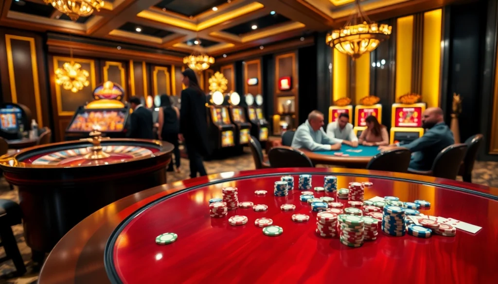 Exciting gameplay featuring F168 casino chips and blackjack cards on a luxurious table.