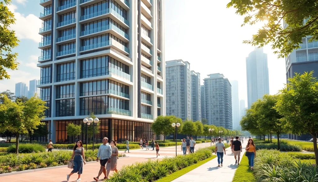 Showcasing a modern executive condominium at tampines st 95 ec surrounded by families and greenery.