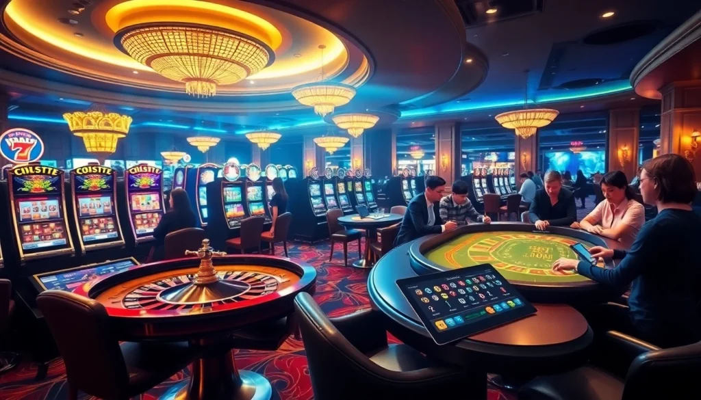 Experience the excitement at vua99 casino with vibrant slot machines and elegant poker tables.