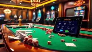 Experience the excitement of betting at nhà cái shbet with vibrant casino visuals and elegant design elements.