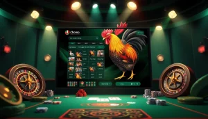 Experience đá gà trực tiếp thomo with an exciting online gambling interface featuring live rooster fights and betting elements.