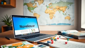 Nuvelios.org에서 제공하는 여행 계획 세부사항과 주변 자료를 보여주는 사진