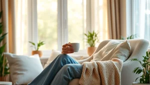 Person enjoying a moment of peace in a cozy setting representing Life in a Break Down.