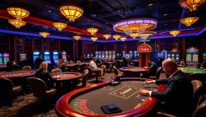Engage with Thabet's thrilling casino atmosphere, featuring vibrant table games and slot machines.