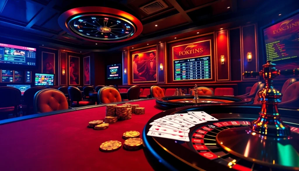 Experience the excitement of betting on OK365 Trang chủ with professional poker action and luxurious casino visuals.