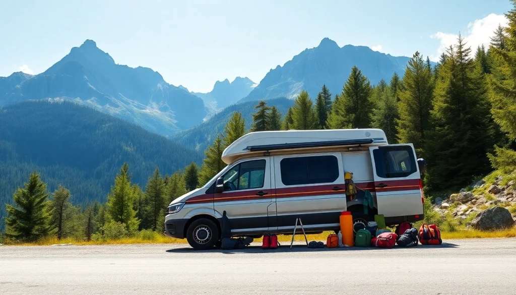 Capture the adventurous spirit of https://fernweh-abenteuer.de with a scenic camper van road trip image.