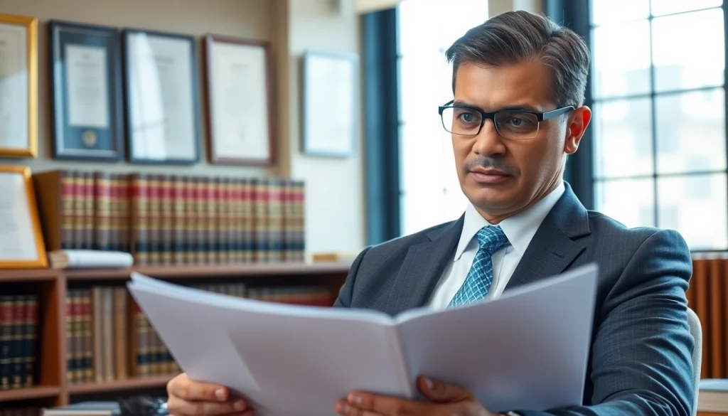 Empowered attorney at https://www.pwdlawfirm.com reviewing case files with dedication.