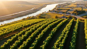 Experience the scenic vineyards and river views of Clarksburg CA in a vibrant landscape.