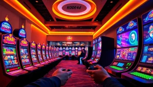 Kode4d online gaming platform showcasing exciting slot machines and secure gaming environment