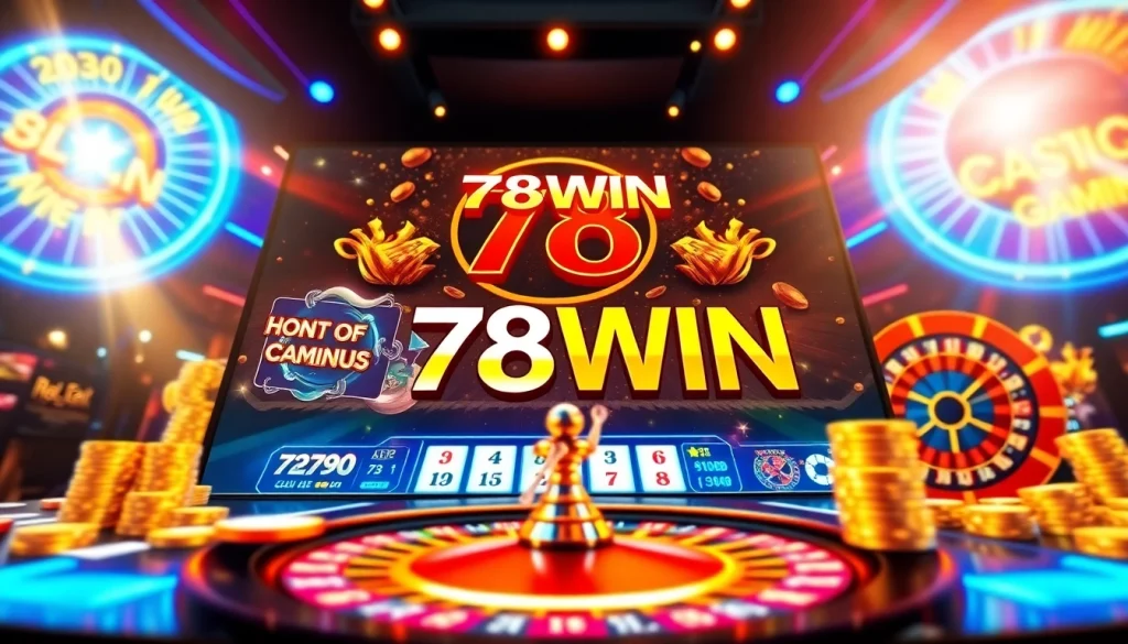 Exciting online casino gaming at 78WIN with vibrant slots and roulette.