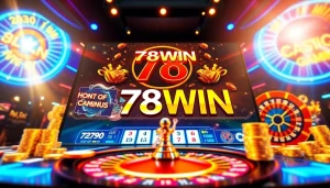 Exciting online casino gaming at 78WIN with vibrant slots and roulette.