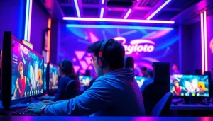 Menggambarkan pemain yang antusias di ungutoto, platform permainan online terpercaya.