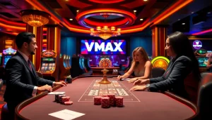 Players enjoying a thrilling experience with the vmax game at a luxury casino table.