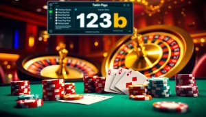 Experience the thrill of high-stakes gaming at 123b's luxurious casino tables.