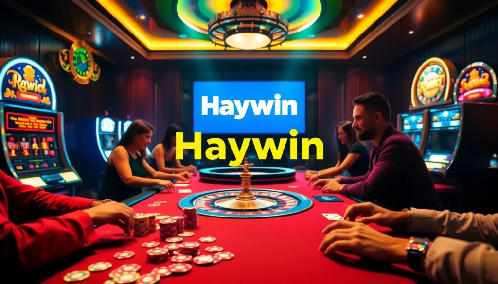 Experience exciting gaming moments at Haywin casino with dazzling slot machines and poker action.
