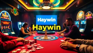 Experience exciting gaming moments at Haywin casino with dazzling slot machines and poker action.