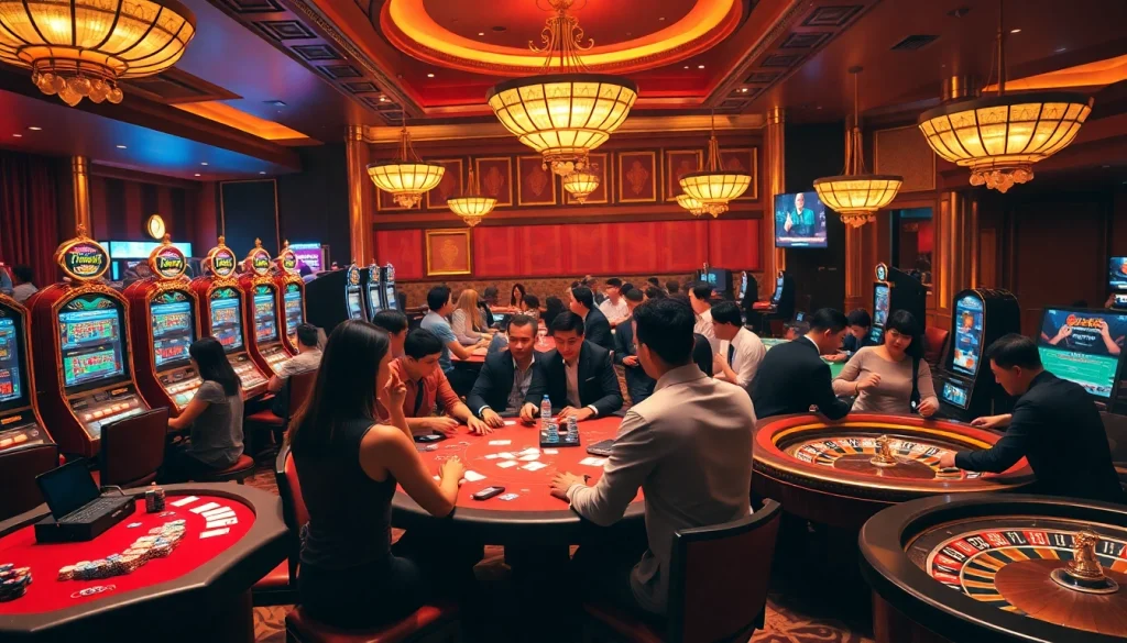 Engaged players enjoying high-stakes gambling at luxury tables featuring indoxxi themed decor.