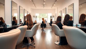Transformative hair styling at premier hair salons san diego showcasing vibrant colors and skilled stylists.
