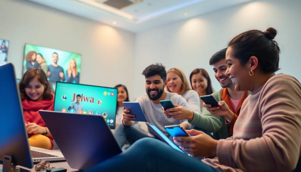 Players enjoying the Jalwa Game on various devices, highlighting browser-based gaming convenience.