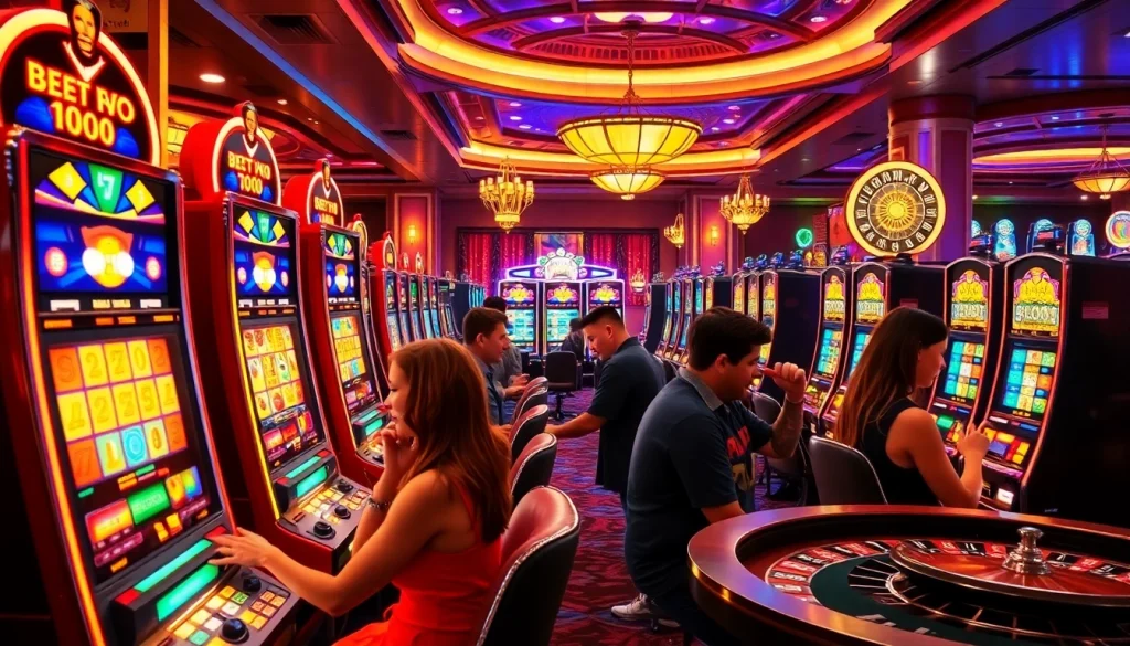 Rasakan sensasi taruhan Slot 200 di kasino mewah yang penuh kegembiraan dan pemain yang bersemangat.