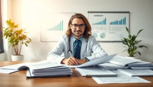 Showcasing an expert led warranty company in a professional office environment.