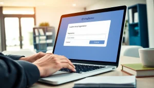 1win hesab acmaq prosesini göstərən müasir bir mühitdə istifadəçini təqdim edən şəkil.