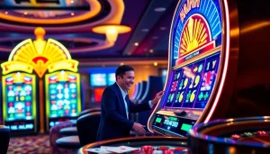 Experience the thrill of winning at slot pulsa machines in a vibrant casino atmosphere.